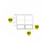 لیبل کاغذی 45×30 میلیمتر دو ردیف با بسته بندی